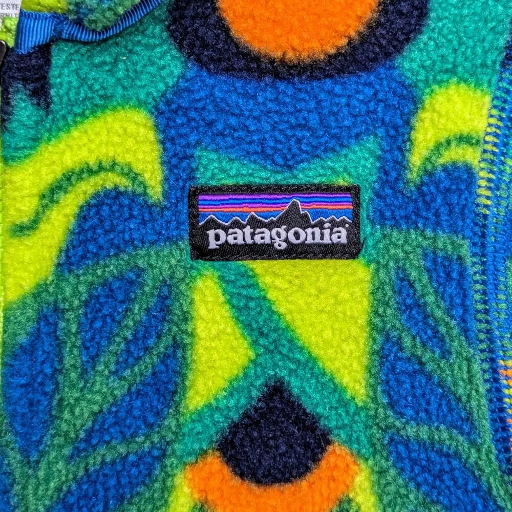 Patagonia Synchilla Fleece Jacket Full Zip Hoody Forest Birds‎ Vintage Y2K 6 Mos